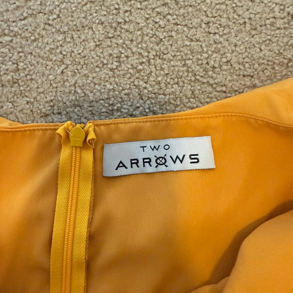 Two Arrows Yellow Ruffle Mini Dress - Picture 3 of 3